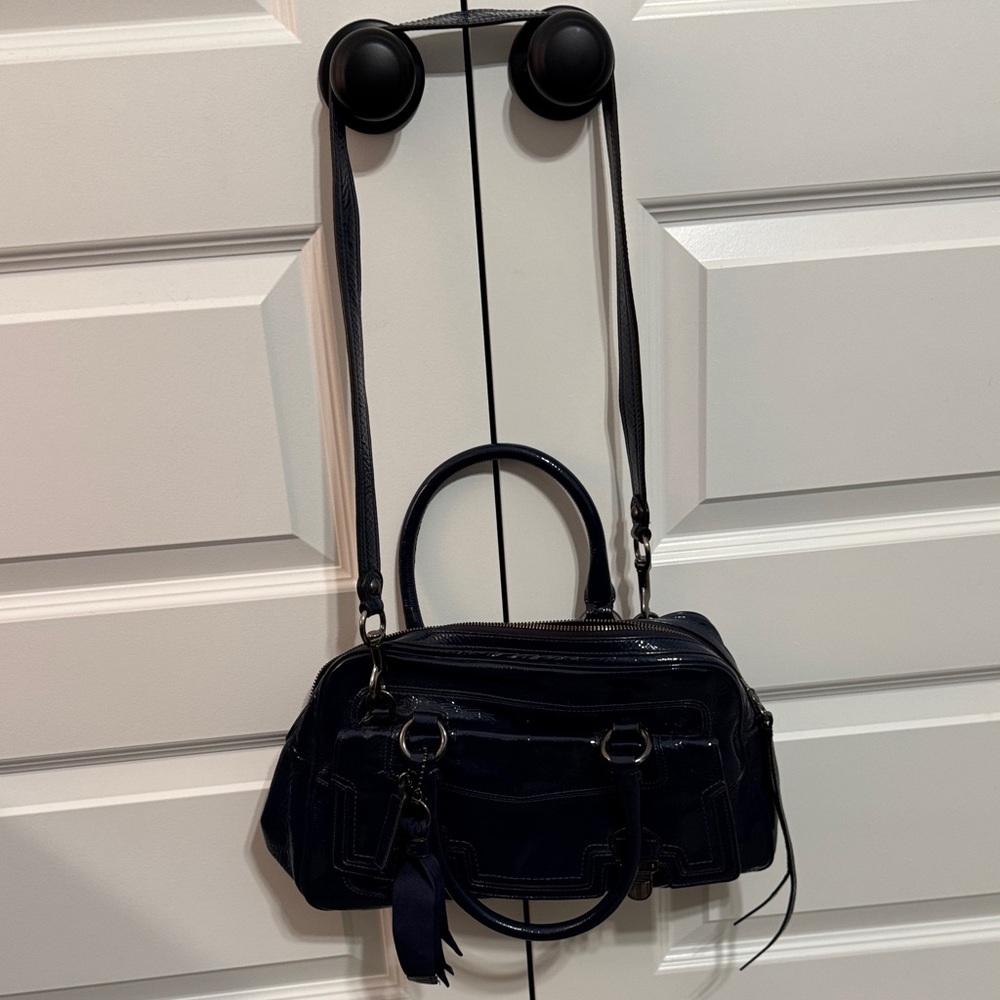 Elegant Coach Navy Blue Women's Bag w/Matching Wallet - Picture 5 of 6